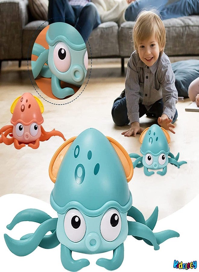 Kidology Baby Musical Octopus Crawling Toy for Kids Age 1+ Year | Interactive Dancing Octopus with Music & LED Lights | Automatically Avoids Obstacles | Tummy Time Toys for Boys and Girls - Image 2